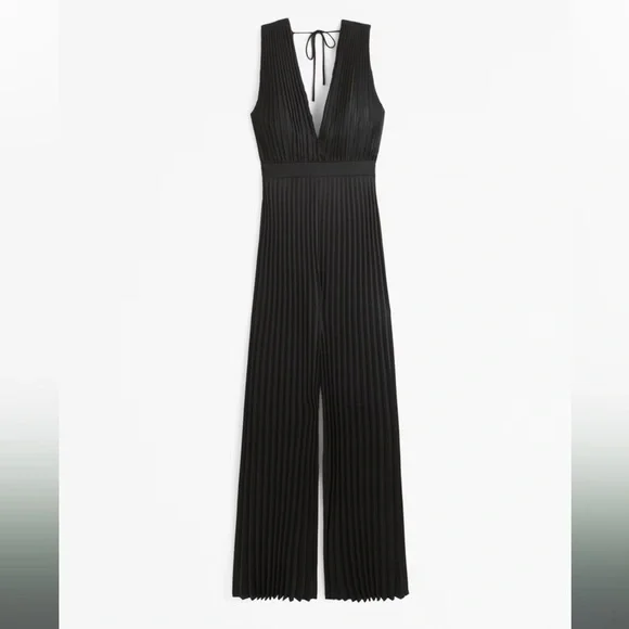 🔥 The A&F Giselle Pleated Jumpsuit Sz small New with tag - Picture 2 of 7